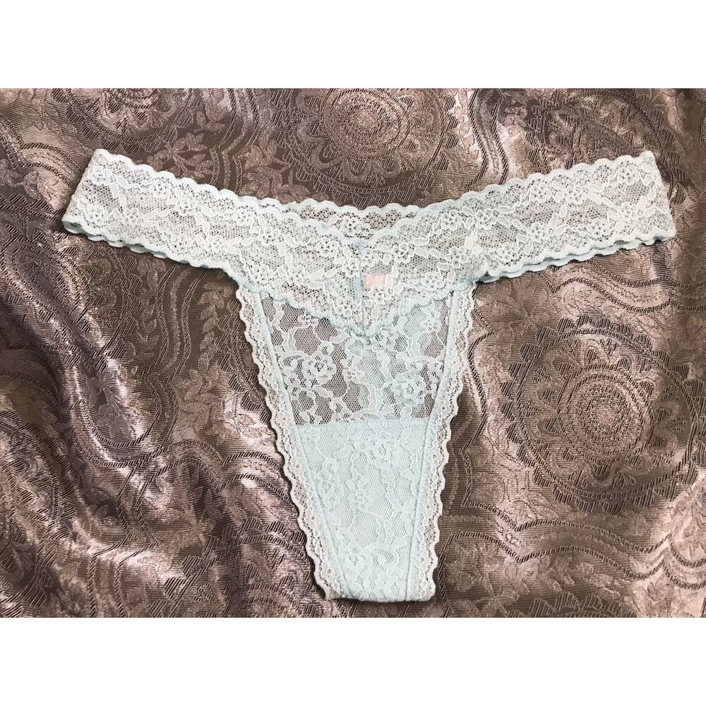 Women's Lace V-Thong Sky blue Thong Panties Sz medium
